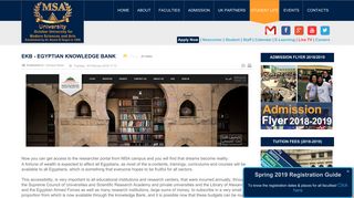 EKB - Egyptian Knowledge Bank - MSA University
