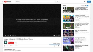 League of Legends - EKKO Login Screen Theme - YouTube
