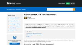How to open an EKM Domains account – EKM Support Centre