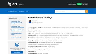 ekmMail Server Settings – EKM Support Centre
