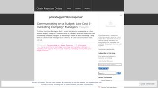 ekm response | Chain Reaction Online