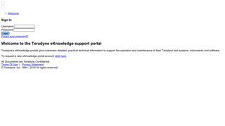 Teradyne - eKnowledge login