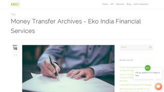 Money Transfer Archives - Eko India Financial Services