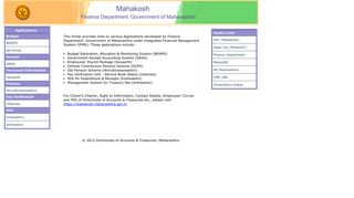 MAHAKOSH - Official Website of DAT Mahrashtra