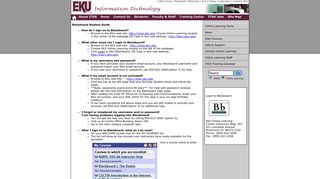 EKU Online Learning - Blackboard System