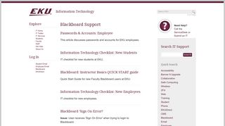 Blackboard Support | Information Technology - EKU | Information ...