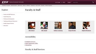 Faculty & Staff | Eastern Kentucky University | Eastern Kentucky ...