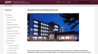 EKU Student Accounting Services - Eastern Kentucky University