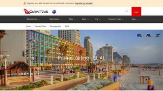 EL AL | Airline Partners | Qantas Frequent Flyer