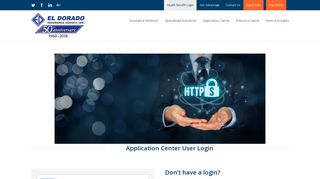 Application Center User Login - El Dorado Insurance Agency