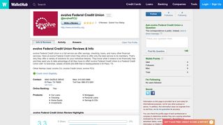 evolve Federal Credit Union Reviews - WalletHub