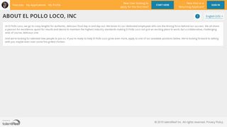 About El Pollo Loco, Inc - talentReef Applicant Portal