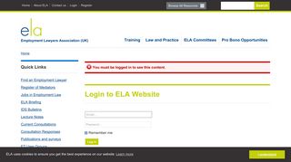 Login to ELA Website | ELA