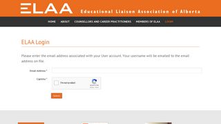 ELAA Login - Educational Liaison Association of Alberta - ELAA