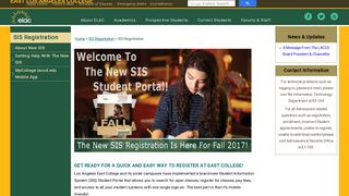 SIS Registration - East Los Angeles College