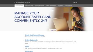 Account Home - Credit Cardmember Service - Credit Card Account ...