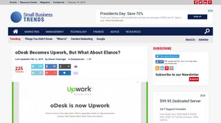 oDesk Becomes Upwork, But What About Elance? - Small Business ...