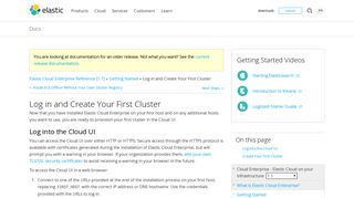 Log in and Create Your First Cluster | Elastic Cloud Enterprise ...