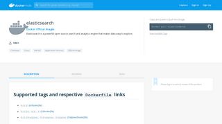 elasticsearch - Docker Hub