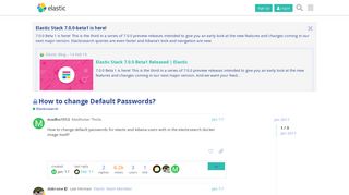How to change Default Passwords? - Elasticsearch - Discuss the ...