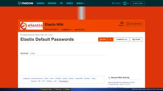 Elastix Default Passwords | Elastix Wiki | FANDOM powered by Wikia