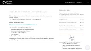 Register for Merchant Connect (Elavon) - MINDBODY Support