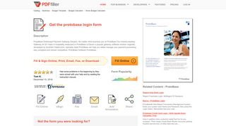 Protobase Login - Fill Online, Printable, Fillable, Blank | PDFfiller