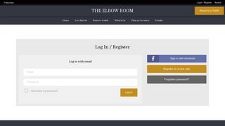 Log in - The Elbow Room - Tottenham - Great UK Pubs