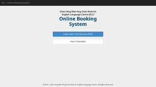 Log in - ELC - Online Booking System - CityU(ELSS)