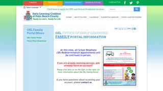 OEL Family Portal | Early Learning Coalition of Palm Beach County