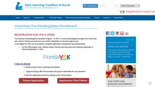 Voluntary Pre-Kindergarten Enrollment - Early Learning Coalition of ...