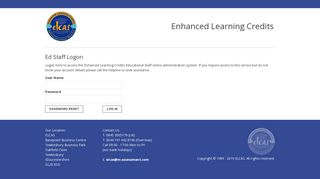 Ed Staff Logon - Enhanced Learning Credits