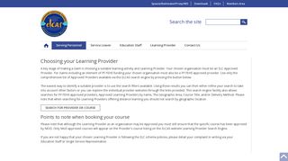 Searching for a Learning Provider/Course - Enhanced Learning Credits