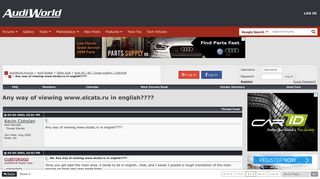 Any way of viewing www.elcats.ru in english???? - AudiWorld Forums