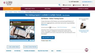 ELD Basics - Online Training Course - JJ Keller
