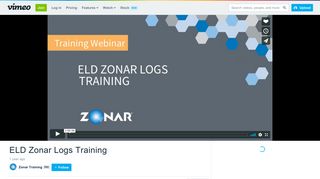 ELD Zonar Logs Training on Vimeo