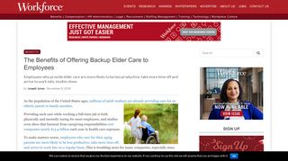 The Benefits of Offering Backup Elder Care to Employees - Workforce