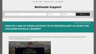 How do I link my Steam account to my Bethesda ... - Bethesda Support