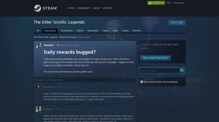 Daily rewards bugged? :: The Elder Scrolls: Legends General ...