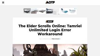 The Elder Scrolls Online: Tamriel Unlimited Login Error Workaround ...