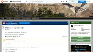 [PC] Stuck on requesting login : elderscrollsonline - Reddit
