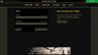 Log into the ESO Support portal - Support | The Elder Scrolls Online