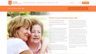 Live In Senior Care Jobs - ElderCare.com