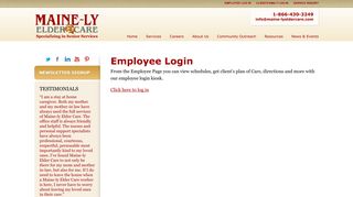 Employee Log In - Maine-ly Elder Care