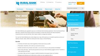 Our new Internet Banking - Rural Bank