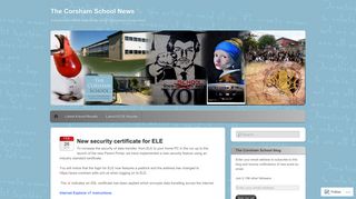 New security certificate for ELE | The Corsham School News