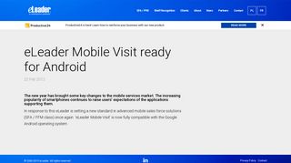 eLeader Mobile Visit ready for Android - eLeader news