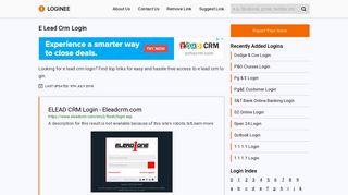 E Lead Crm Login