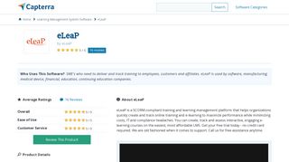 eLeaP Reviews and Pricing - 2019 - Capterra