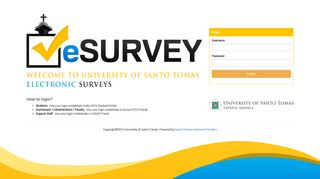Welcome to UST e-Survey
